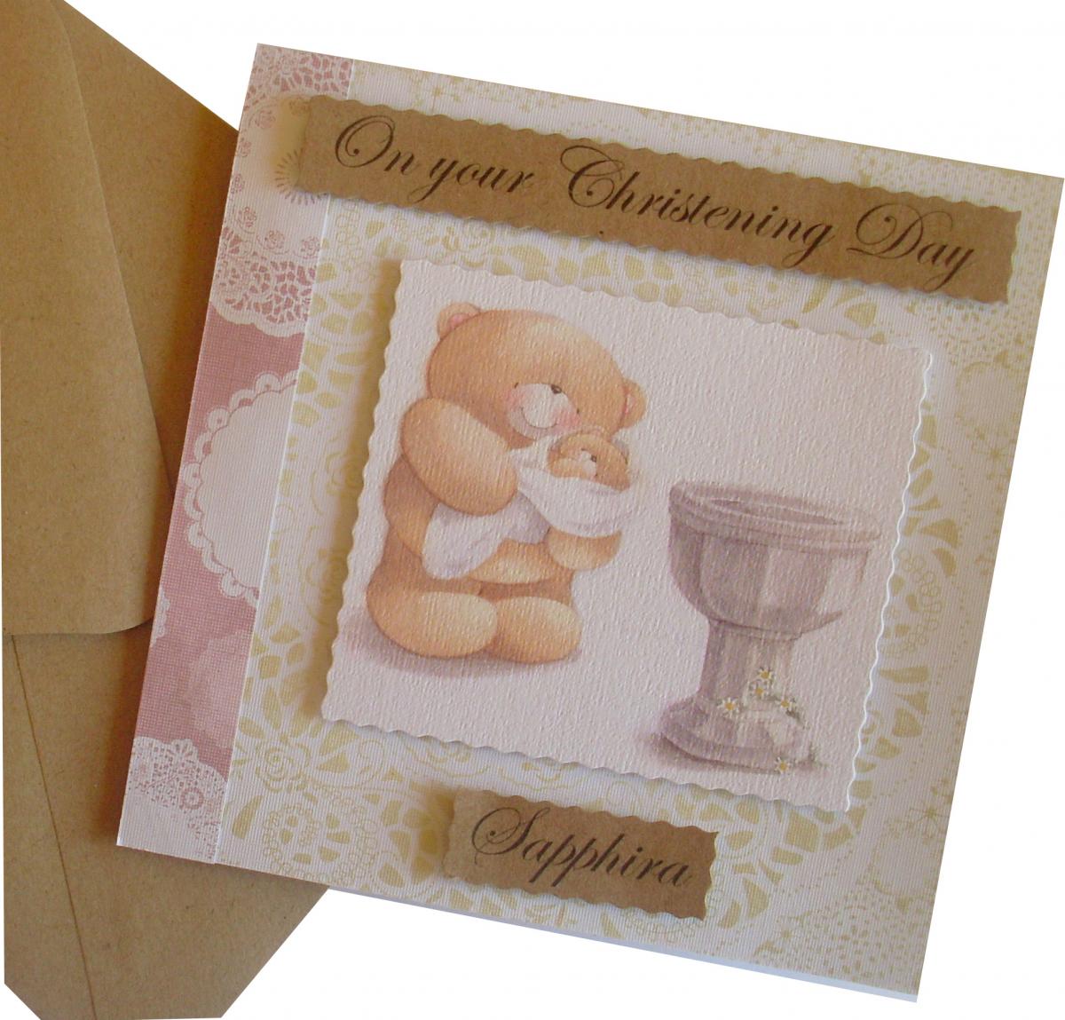 Christening/baptism Personalised Card